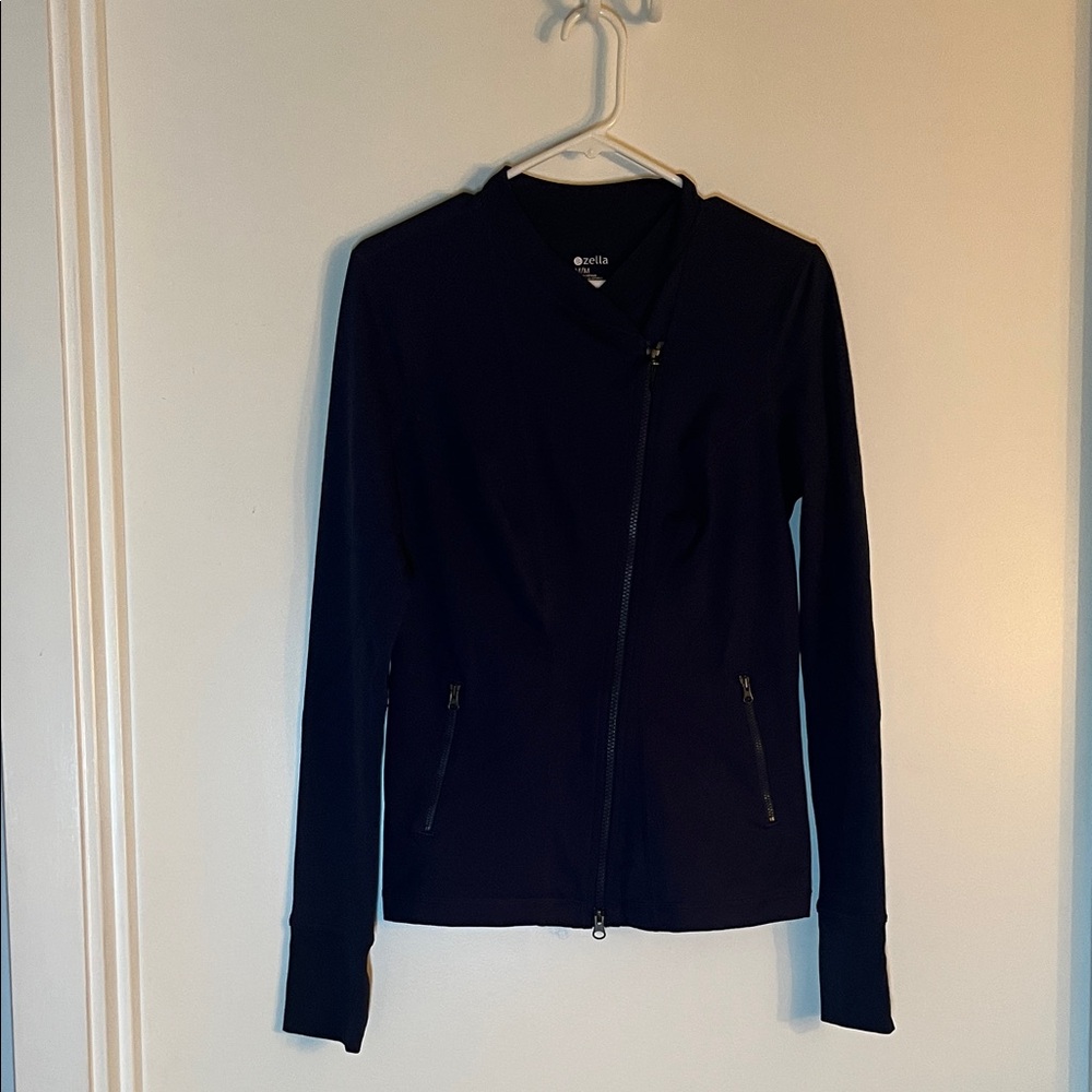 Zella Women's Navy Blue Athleisure Jacket with Zipper